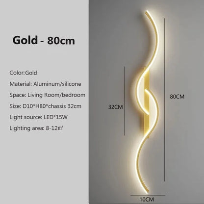 Modern LED Wall Lamp – Minimalist Long Strip Sconce for Bedroom & Living Room Lighting