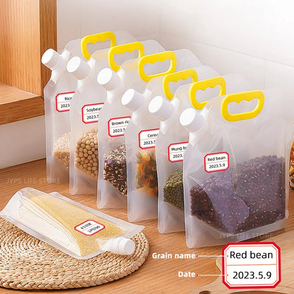 5-Pack Sealed Cereal Storage Containers – Moisture & Insect-Proof Food Organizer