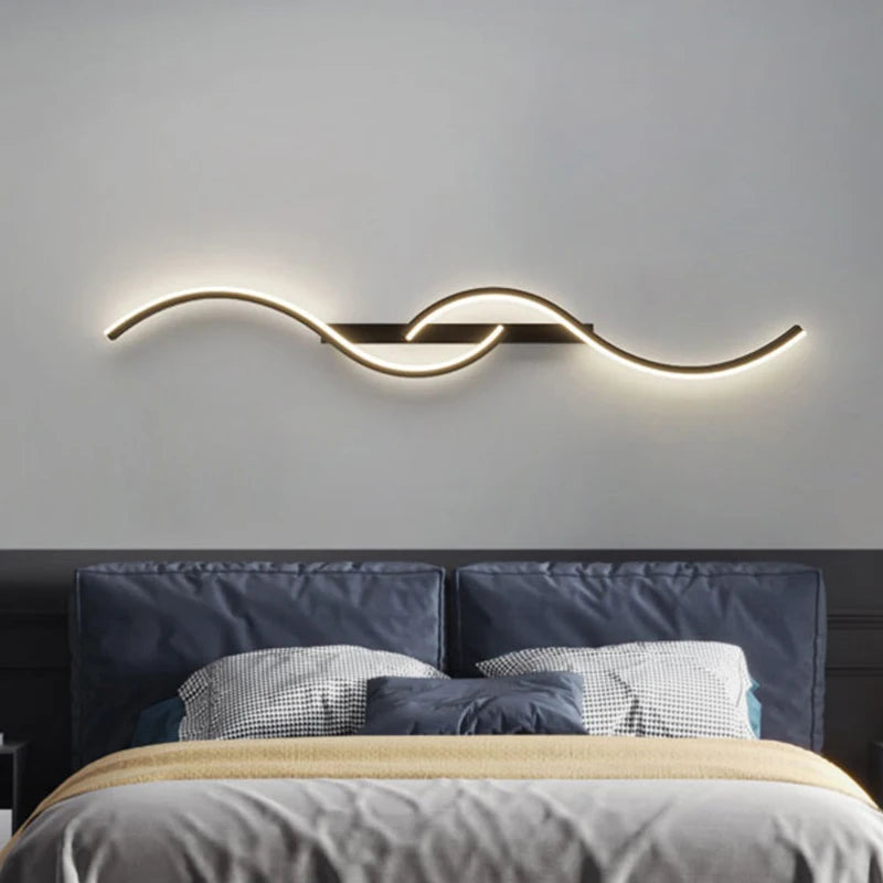 Modern LED Wall Lamp – Minimalist Long Strip Sconce for Bedroom & Living Room Lighting