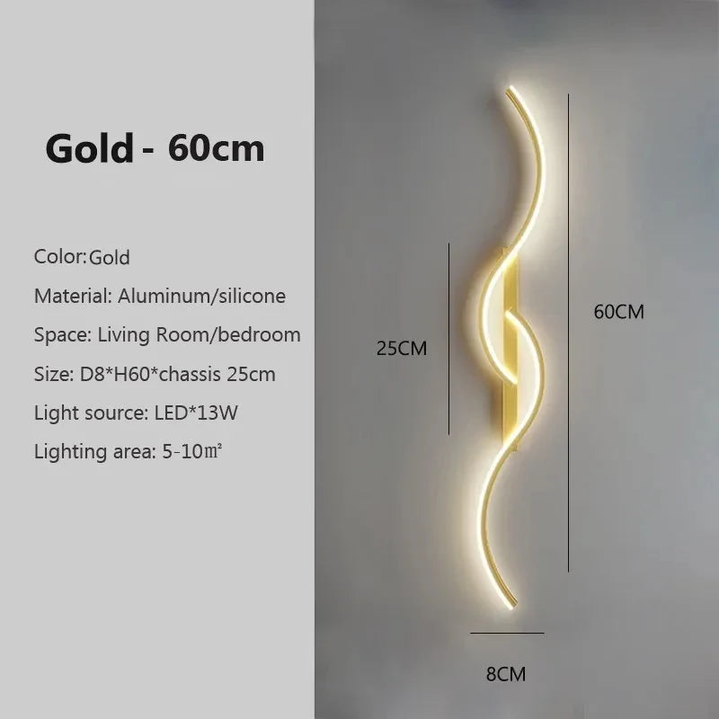 Modern LED Wall Lamp – Minimalist Long Strip Sconce for Bedroom & Living Room Lighting