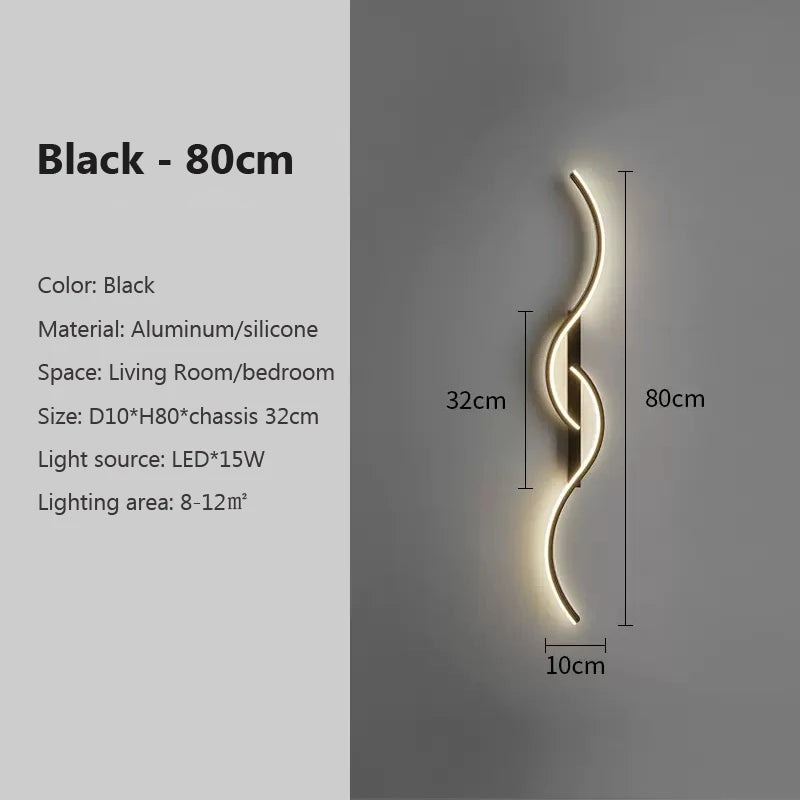 Modern LED Wall Lamp – Minimalist Long Strip Sconce for Bedroom & Living Room Lighting