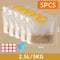 5-Pack Sealed Cereal Storage Containers – Moisture & Insect-Proof Food Organizer