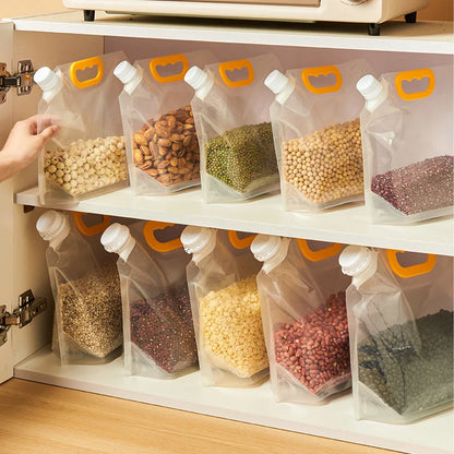 Reusable Transparent Grain Storage Bags - Moisture & Insect-Proof, Portable, Eco-Friendly Freshness Keeper for Dry Food