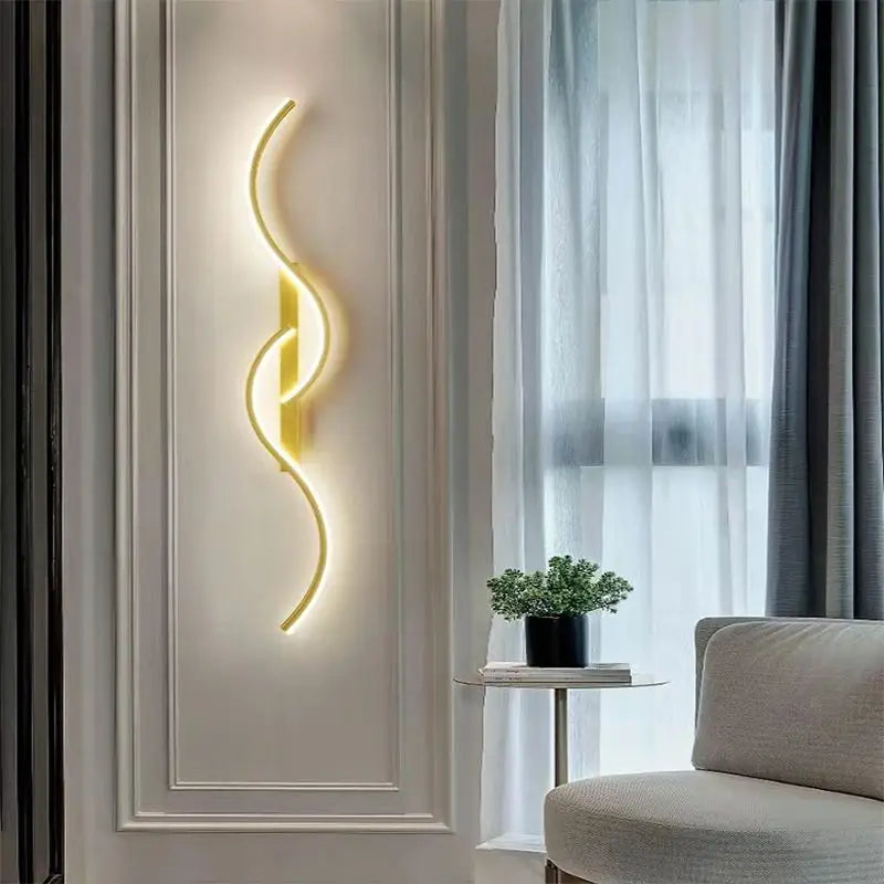 Modern LED Wall Lamp – Minimalist Long Strip Sconce for Bedroom & Living Room Lighting