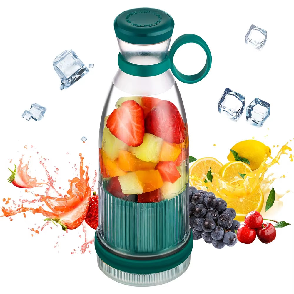 Portable Electric Blender Bottle - Rechargeable Smoothie Maker & Fruit Juice Extractor, Mini Juicer for Fresh Blends on the Go